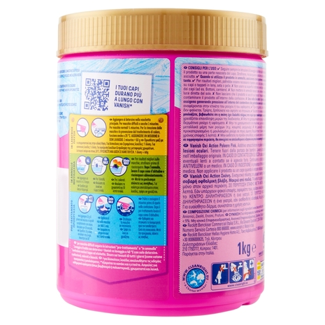 Vanish Oxi Action Polvere rosa Smacchiatore bucato 1kg